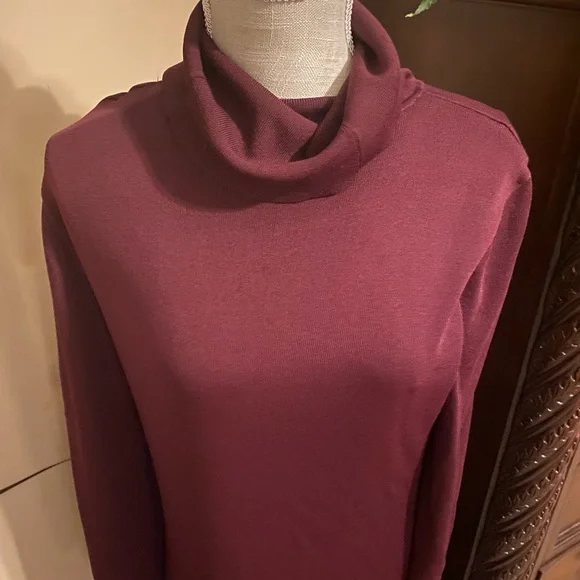 Antonio Melani Sweater Flutter Dress with Cowl Neck. - Picture 2 of 3